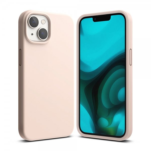 Ringke iPhone 14 Plus Skal Silicone Pink Sand