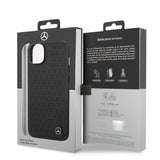 Mercedes Benz iPhone 14 Plus Skal Star Pattern Svart
