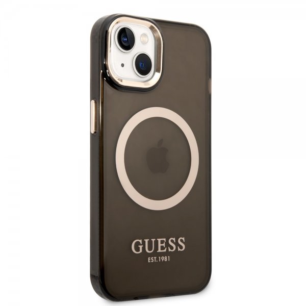 Guess iPhone 14 Plus Skal Translucent MagSafe Svart
