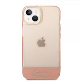 Guess iPhone 14 Plus Skal Translucent Rosa