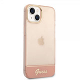 Guess iPhone 14 Plus Skal Translucent Rosa