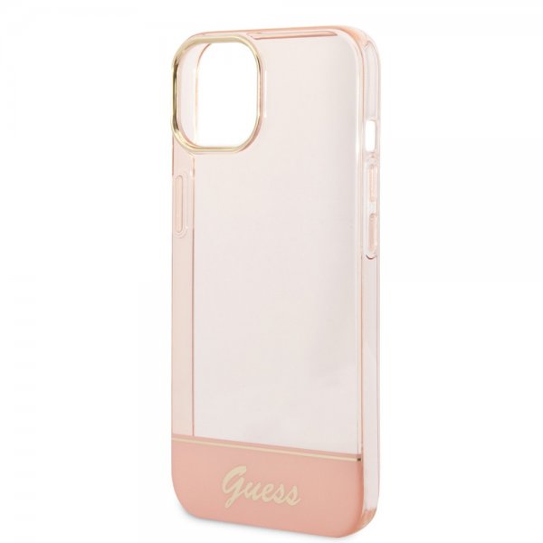 Guess iPhone 14 Plus Skal Translucent Rosa