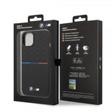 BMW iPhone 14 Plus Skal Tricolor Line & Logo Svart
