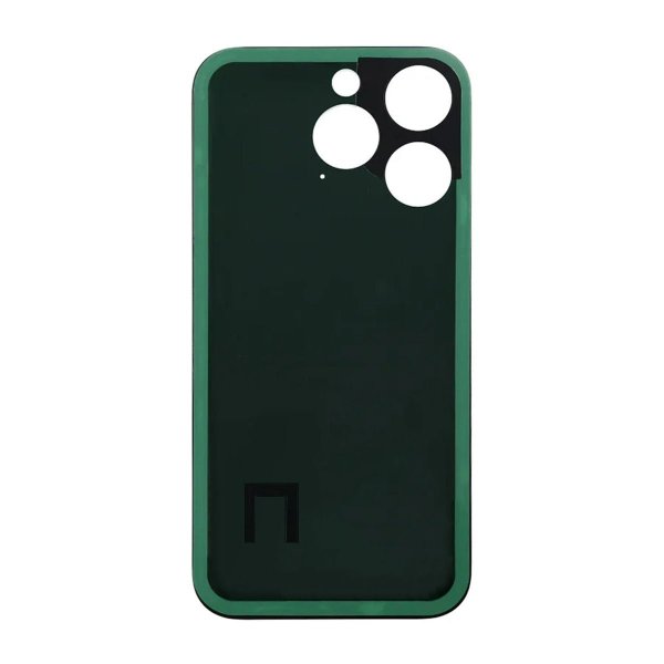 iPhone 14 Pro Baksida Glas med Självhäftande tejp - Svart