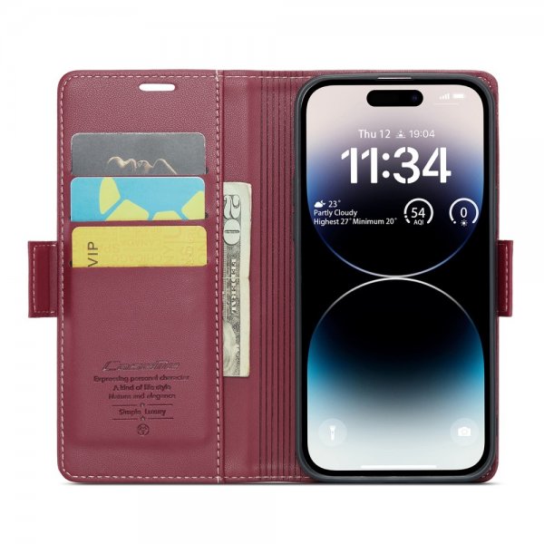 CaseMe iPhone 14 Pro Fodral 023 Series Röd