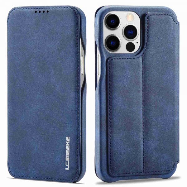 Lc.Imeeke iPhone 14 Pro Fodral Flip Blå