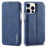 Lc.Imeeke iPhone 14 Pro Fodral Flip Blå