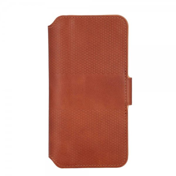 Krusell iPhone 14 Pro Fodral Leather PhoneWallet Cognac