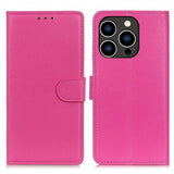 iPhone 14 Pro Fodral Litchi Magenta