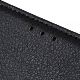 iPhone 14 Pro Fodral Litchi Svart