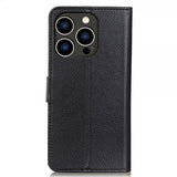 iPhone 14 Pro Fodral Litchi Svart