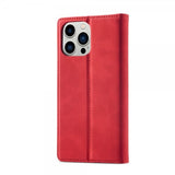 Lc.Imeeke iPhone 14 Pro Fodral med Kortfack Flip Röd