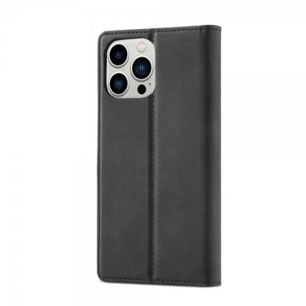 Lc.Imeeke iPhone 14 Pro Fodral med Kortfack Flip Svart