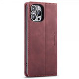CaseMe iPhone 14 Pro Fodral Retro Flip Röd