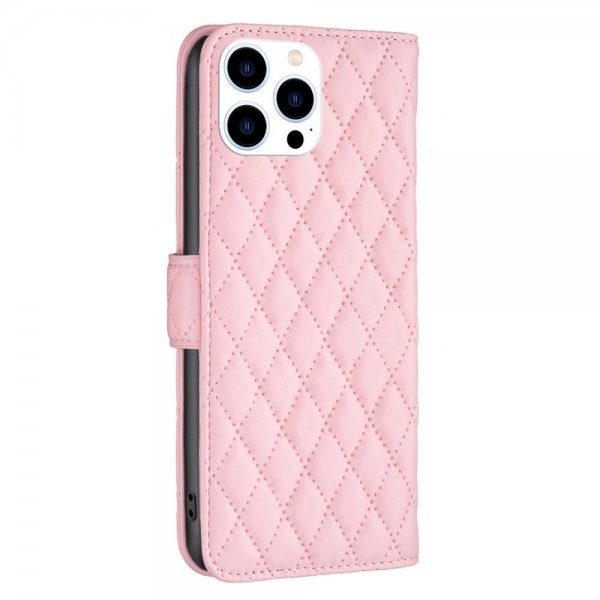iPhone 14 Pro Fodral Rombmönster Rosa