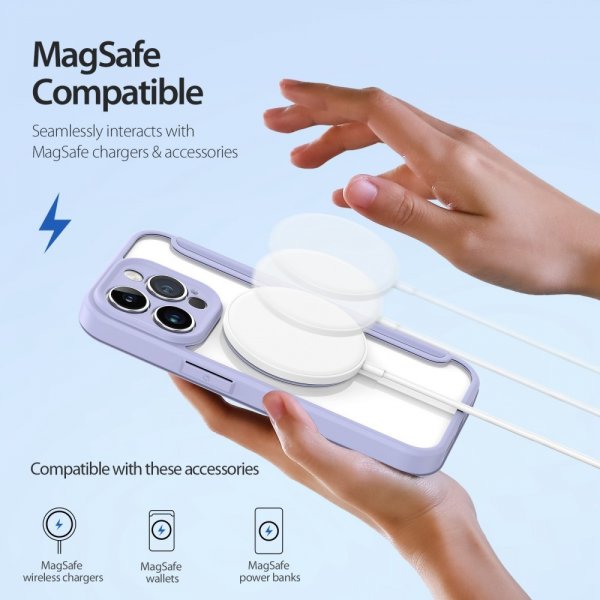 Dux Ducis iPhone 14 Pro Fodral Skin X Pro Series MagSafe Lila