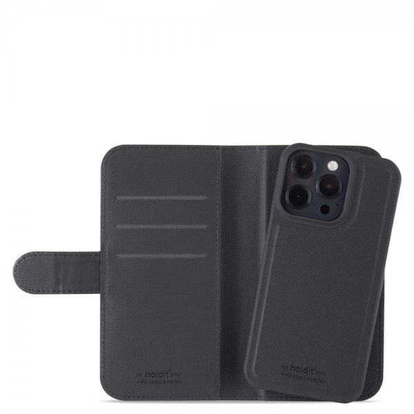 Holdit iPhone 14 Pro Fodral Wallet Case Magnet Svart