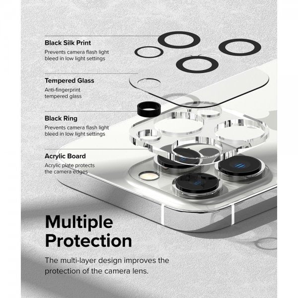 Ringke iPhone 14 Pro/iPhone 14 Pro Max Kameraskydd Camera Protector Glass 2-pack