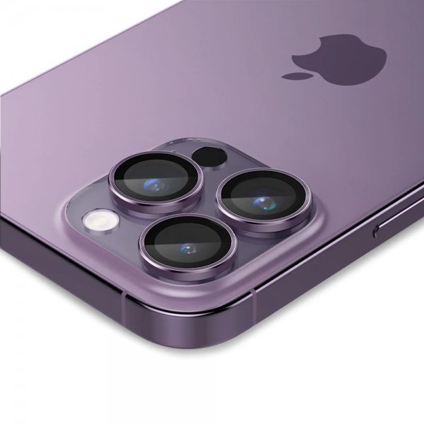 Spigen iPhone 14 Pro/iPhone 14 Pro Max Kameraskydd GLAS.tR EZ Fit Optik Pro Deep Purple 2-pack