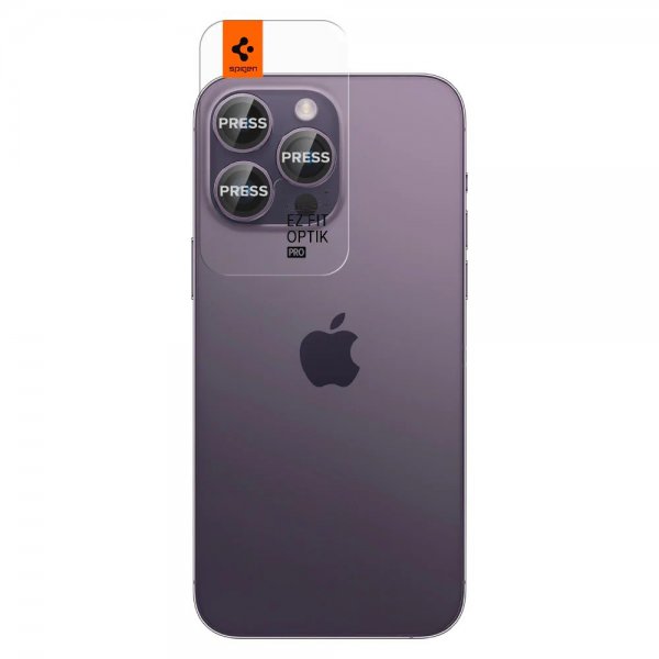 Spigen iPhone 14 Pro/iPhone 14 Pro Max Kameraskydd GLAS.tR EZ Fit Optik Pro Deep Purple 2-pack