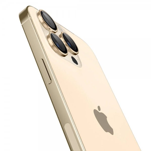 Spigen iPhone 14 Pro/iPhone 14 Pro Max Kameraskydd GLAS.tR EZ Fit Optik Pro Guld 2-pack