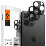 Spigen iPhone 14/15/16 Pro & Pro Max Kameraskydd Glas.tR Optik 2-pack Svart
