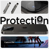 Spigen iPhone 14/15/16 Pro & Pro Max Kameraskydd Glas.tR Optik 2-pack Svart