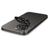 Spigen iPhone 14/15/16 Pro & Pro Max Kameraskydd Glas.tR Optik 2-pack Svart