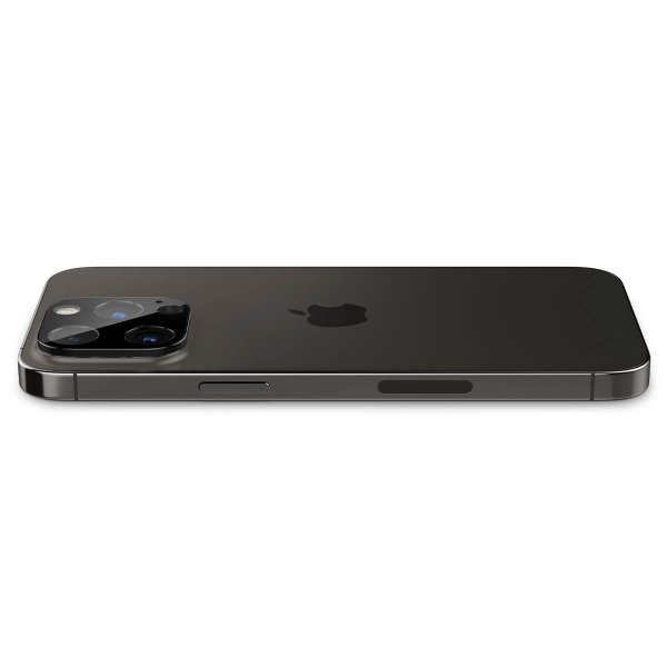 Spigen iPhone 14/15/16 Pro & Pro Max Kameraskydd Glas.tR Optik 2-pack Svart