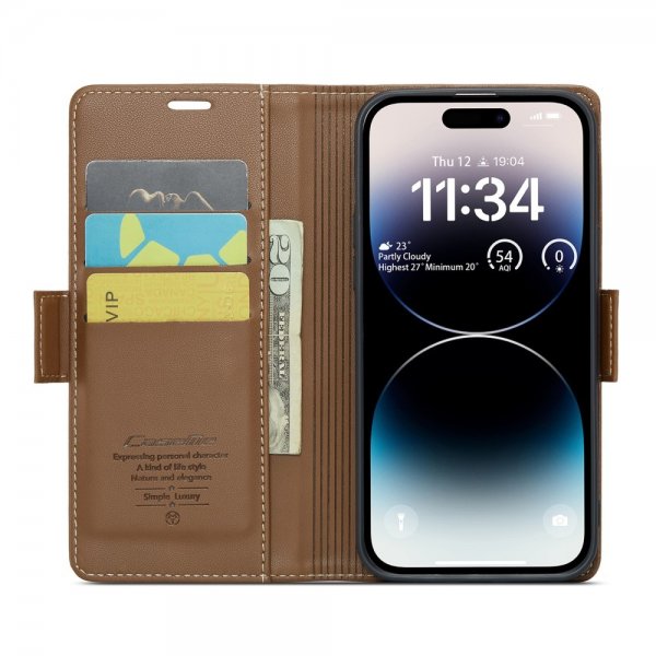 CaseMe iPhone 14 Pro Max Fodral 023 Series Brun
