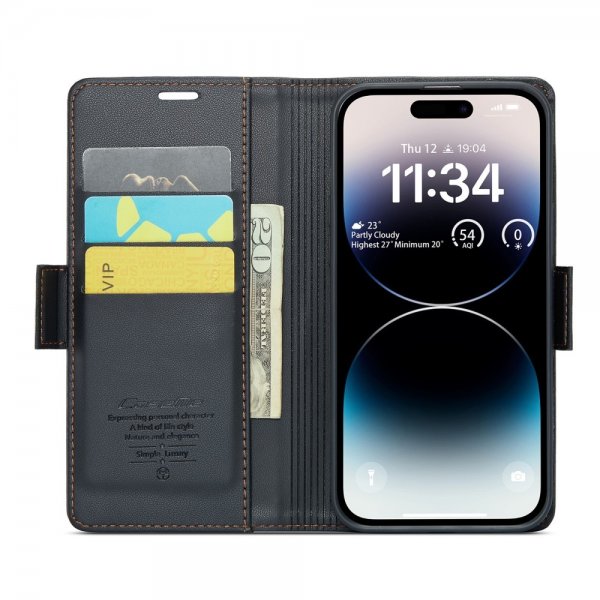 CaseMe iPhone 14 Pro Max Fodral 023 Series Svart