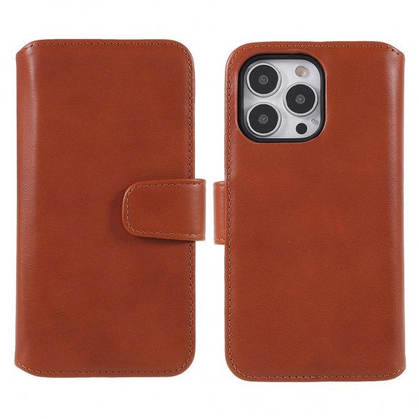 Nordic Covers iPhone 14 Pro Max Fodral Essential Leather Maple Brown