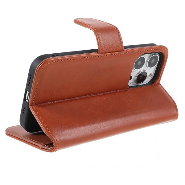 Nordic Covers iPhone 14 Pro Max Fodral Essential Leather Maple Brown