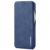 Lc.Imeeke iPhone 14 Pro Max Fodral Flip Blå