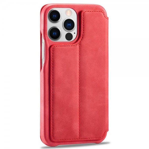 Lc.Imeeke iPhone 14 Pro Max Fodral Flip Röd