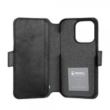 Krusell iPhone 14 Pro Max Fodral Leather PhoneWallet Svart