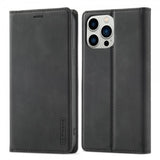Lc.Imeeke iPhone 14 Pro Max Fodral med Kortfack Flip Svart