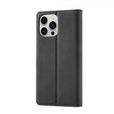 Lc.Imeeke iPhone 14 Pro Max Fodral med Kortfack Flip Svart