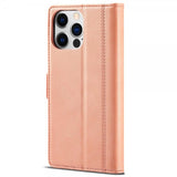 Lc.Imeeke iPhone 14 Pro Max Fodral med Kortfack Rosa