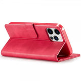 Lc.Imeeke iPhone 14 Pro Max Fodral med Kortfack Stativfunktion Magenta