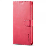 Lc.Imeeke iPhone 14 Pro Max Fodral med Kortfack Stativfunktion Magenta