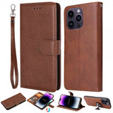 iPhone 14 Pro Max Fodral med Löstagbart Skal KT Leather Series-3 Brun