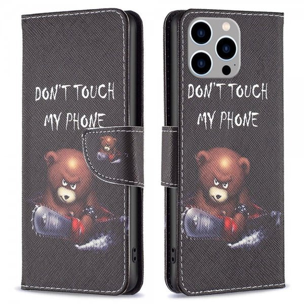 iPhone 14 Pro Max Fodral Motiv Björn Don't Touch My Phone