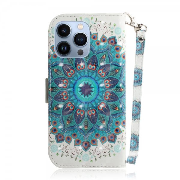 iPhone 14 Pro Max Fodral Motiv Blå Mandala