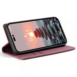 CaseMe iPhone 14 Pro Max Fodral Retro Flip Röd