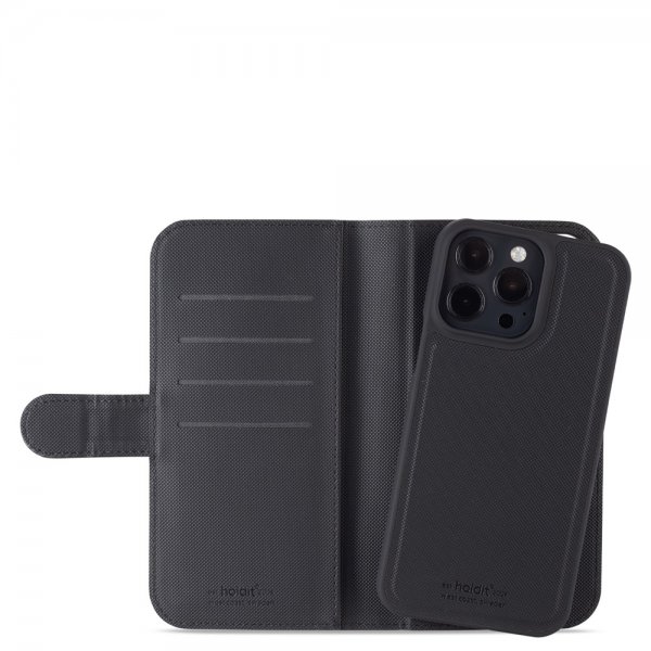 Holdit iPhone 14 Pro Max Fodral Wallet Case Magnet Svart