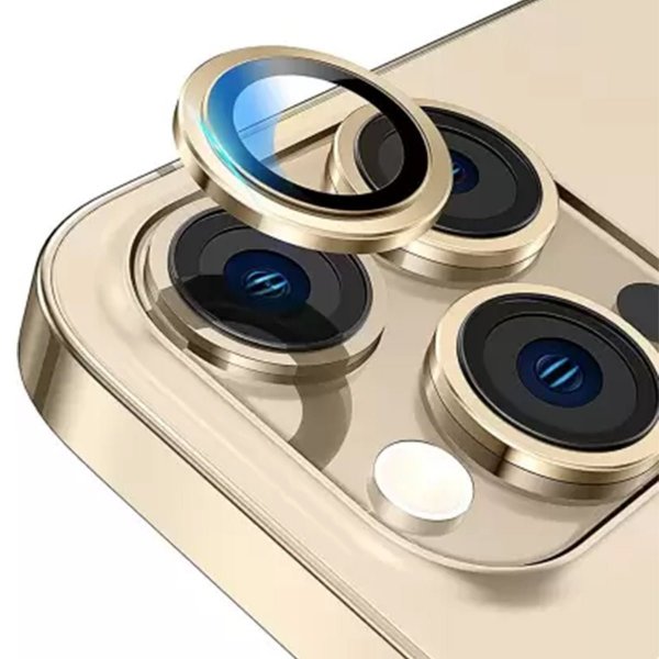 iPhone 14 Pro Max Kameralins med Ram - Guld