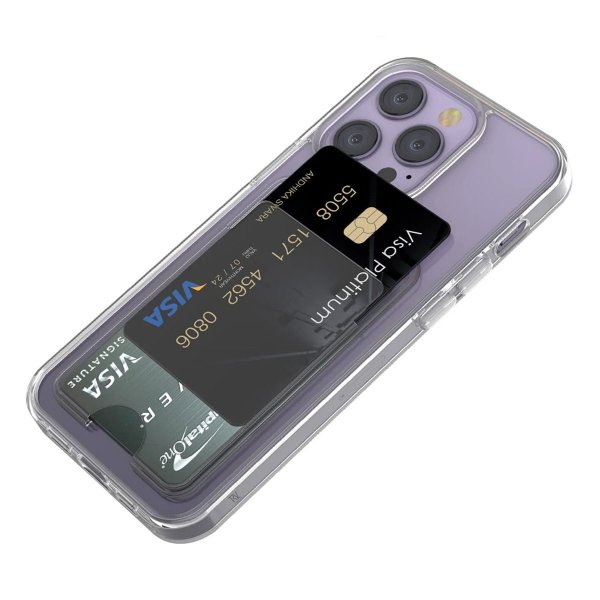 Rvelon iPhone 14 Pro Max Skal Korthållare Transparent