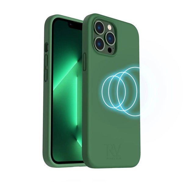 Rvelon iPhone 14 Pro Max Skal Silikon MagSafe Grön