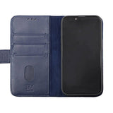 Rvelon iPhone 14 Pro Max Fodral Äkta Läder Blå
